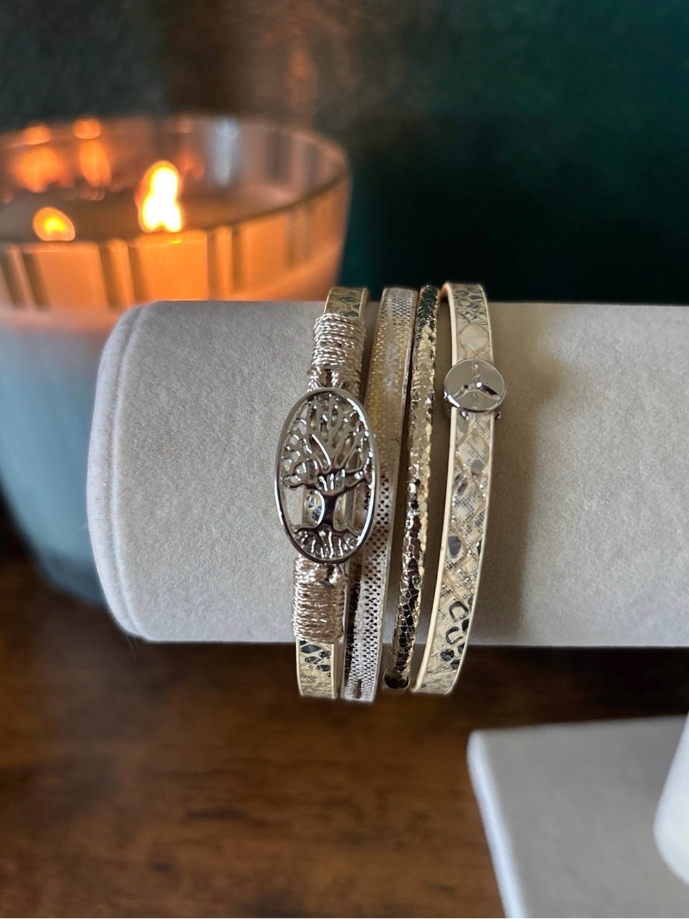 RYZE Tree of life Silver Stacking wrap